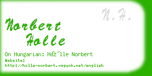 norbert holle business card